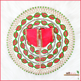 Cotton Thread Moti Work Red Poshak